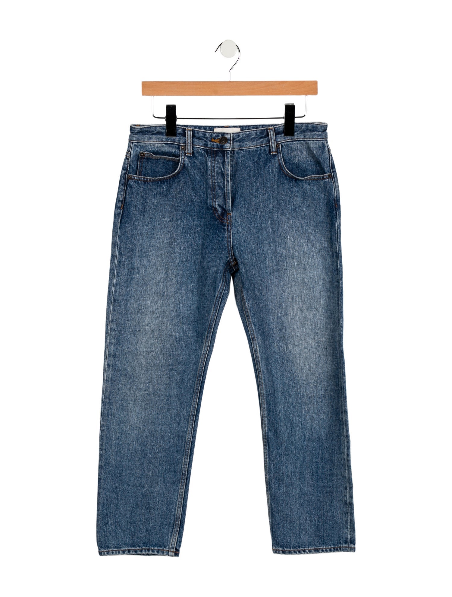 The Row Mid-Rise Straight Leg Jeans