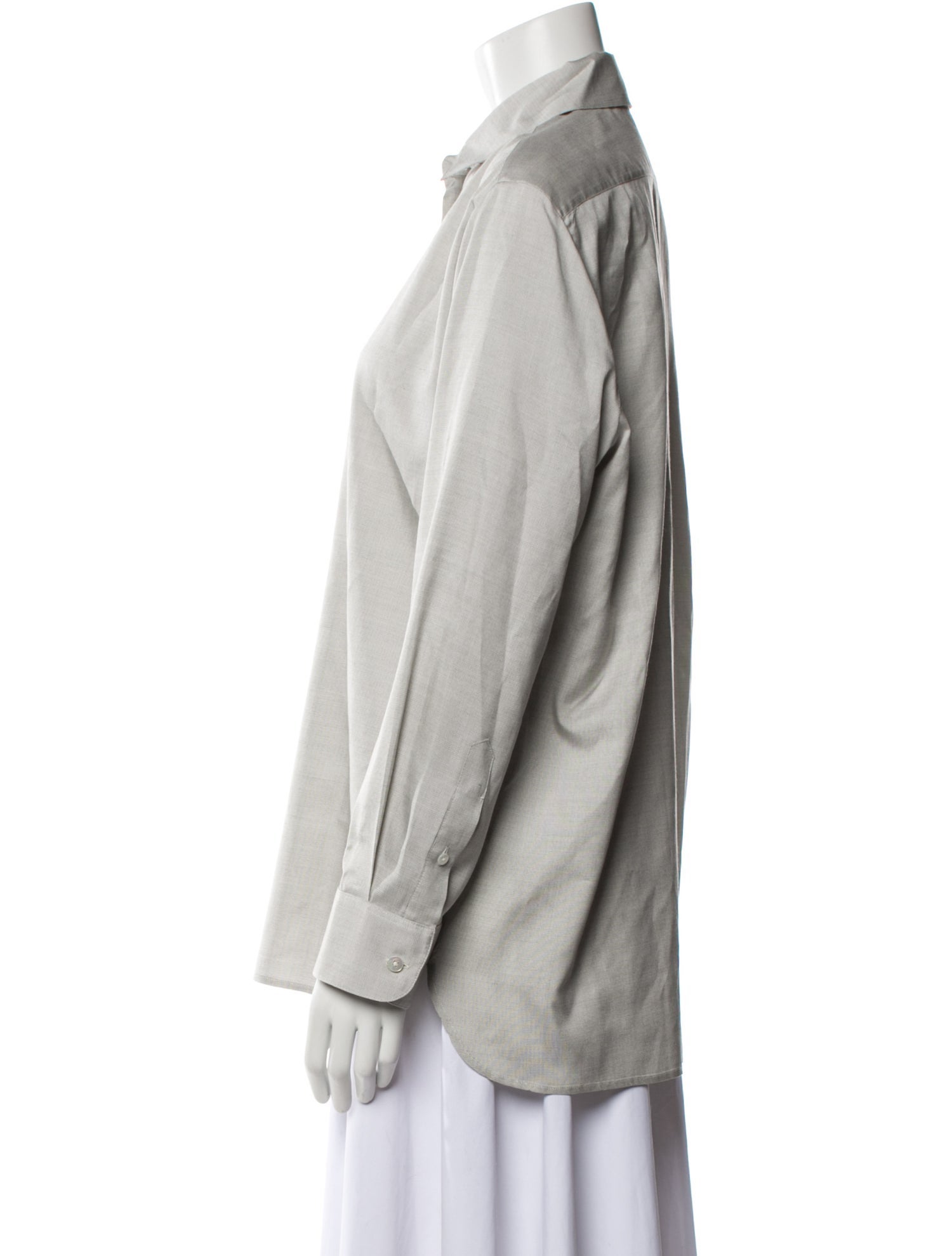 The Row Sisilia Silk Button-Up Top