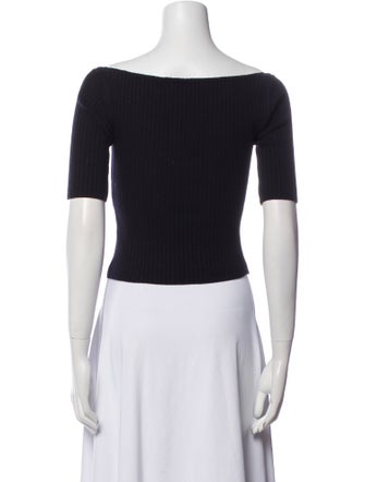 The Row Virgin Wool V-Neck Crop Top