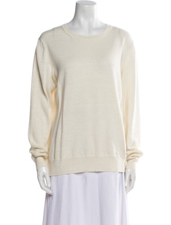 The Row Linen Scoop Neck Sweater