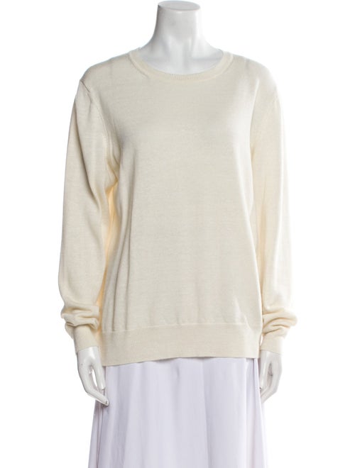 The Row Linen Scoop Neck Sweater
