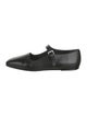The Row Leather Mary Jane Flats