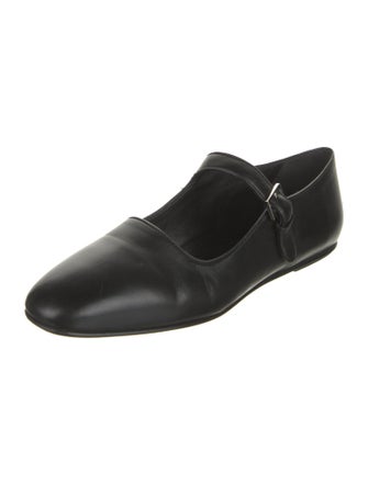 The Row Leather Mary Jane Flats