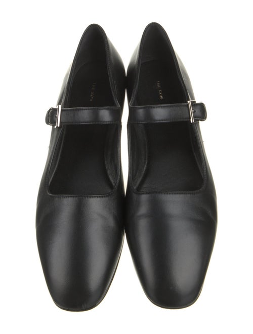 The Row Leather Mary Jane Flats