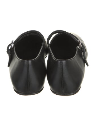 The Row Leather Mary Jane Flats