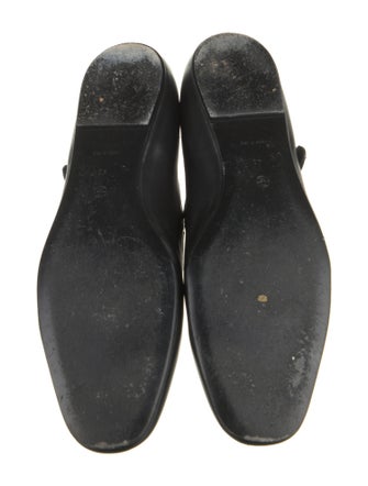 The Row Leather Mary Jane Flats