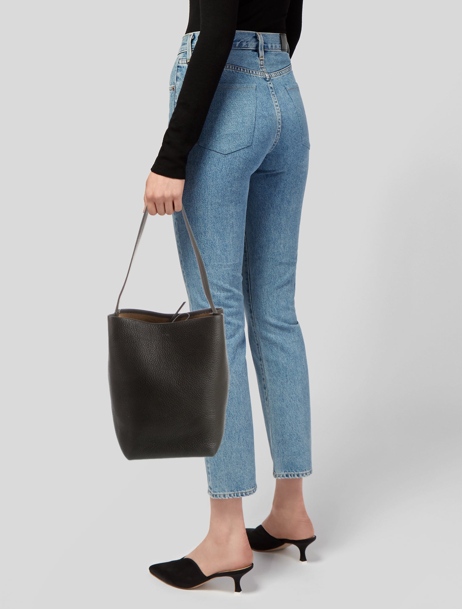 The Row Leather N/S Park Medium