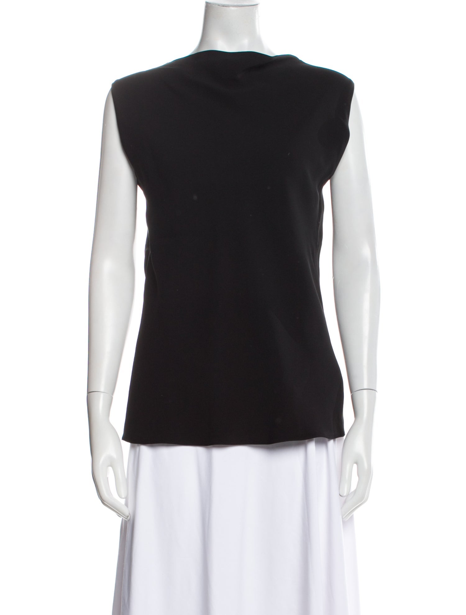 The Row Silk Bateau Neckline Top