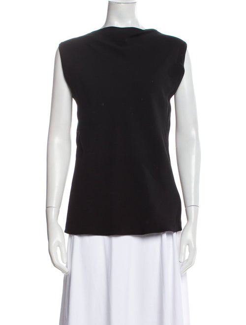 The Row Silk Bateau Neckline Top