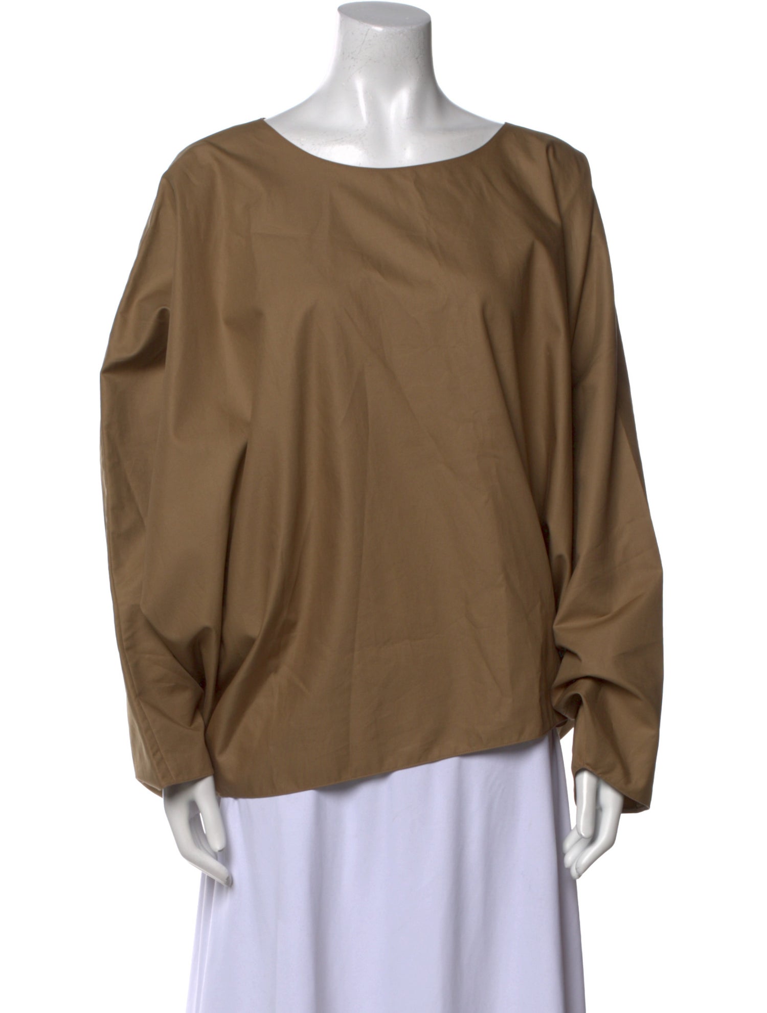 The Row Scoop Neck Long Sleeve Blouse