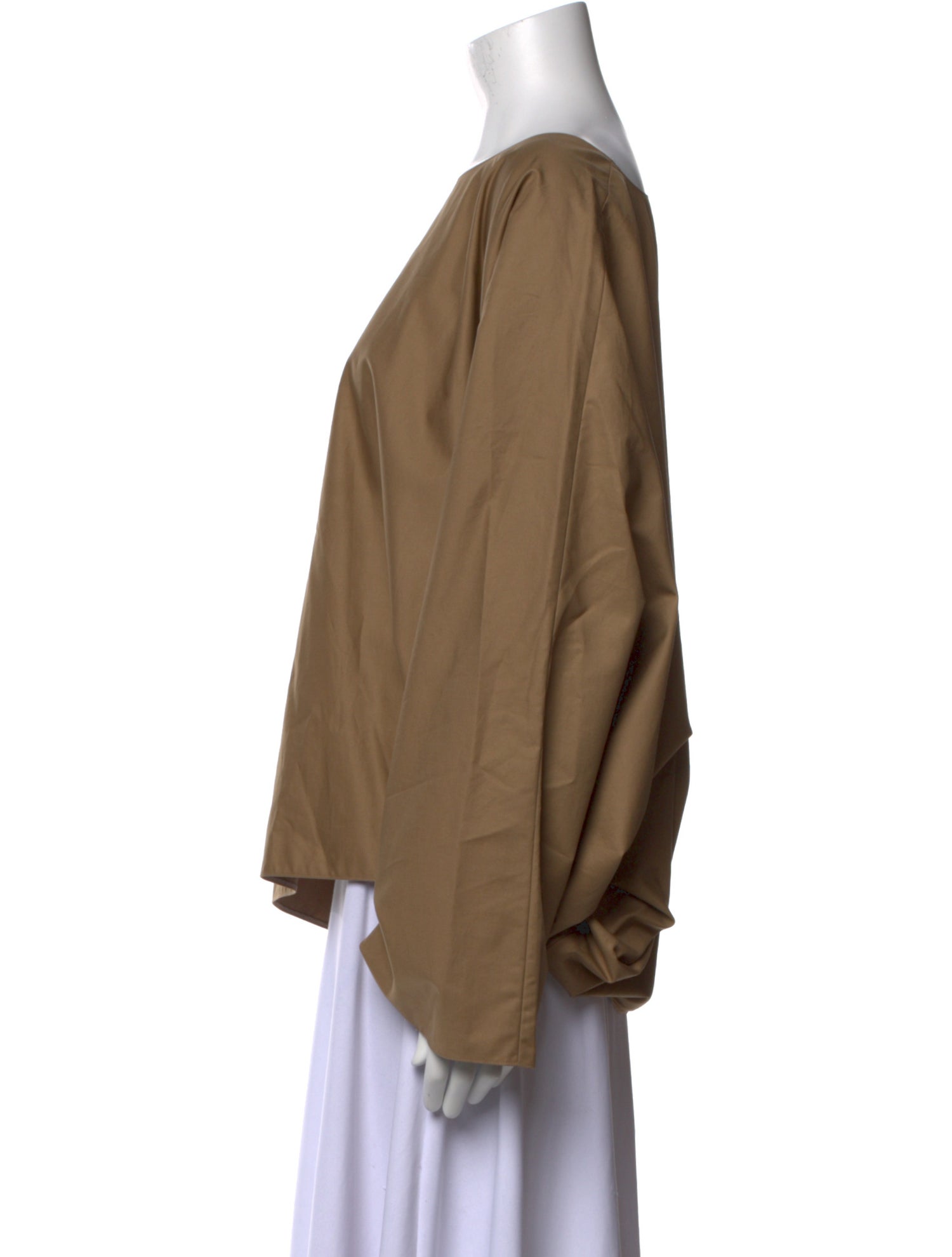 The Row Scoop Neck Long Sleeve Blouse