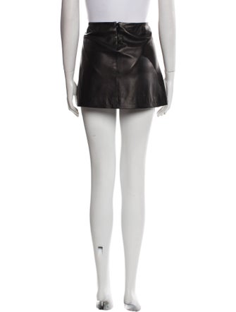 The Row Leather Mini Skirt