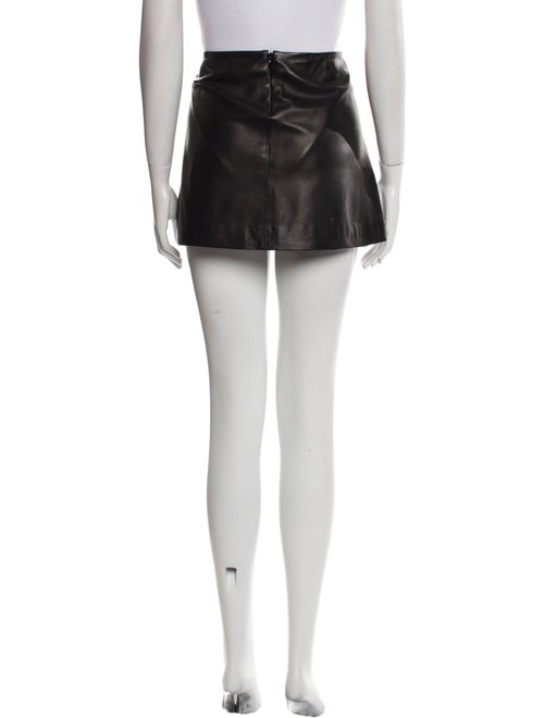 The Row Leather Mini Skirt
