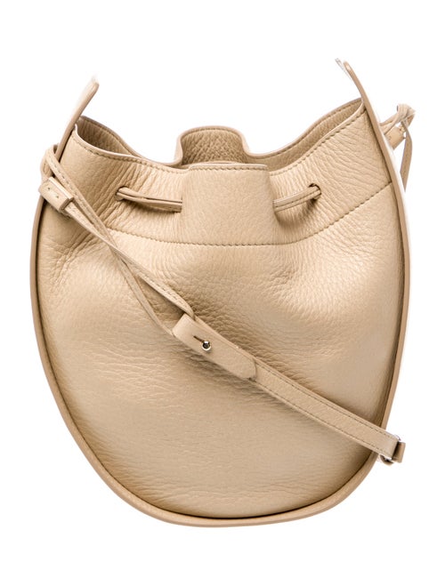 The Row Leather Drawstring Pouch Bag. Small