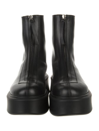 The Row Zipped Boot 1 Leather Combat Boots