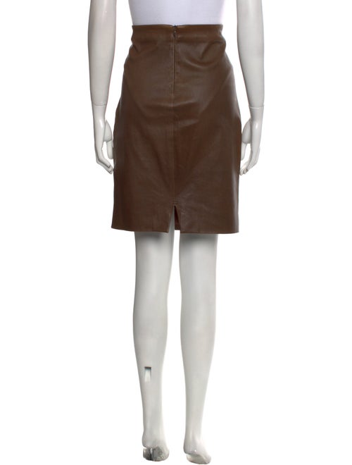 The Row Leather Knee-Length Skirt