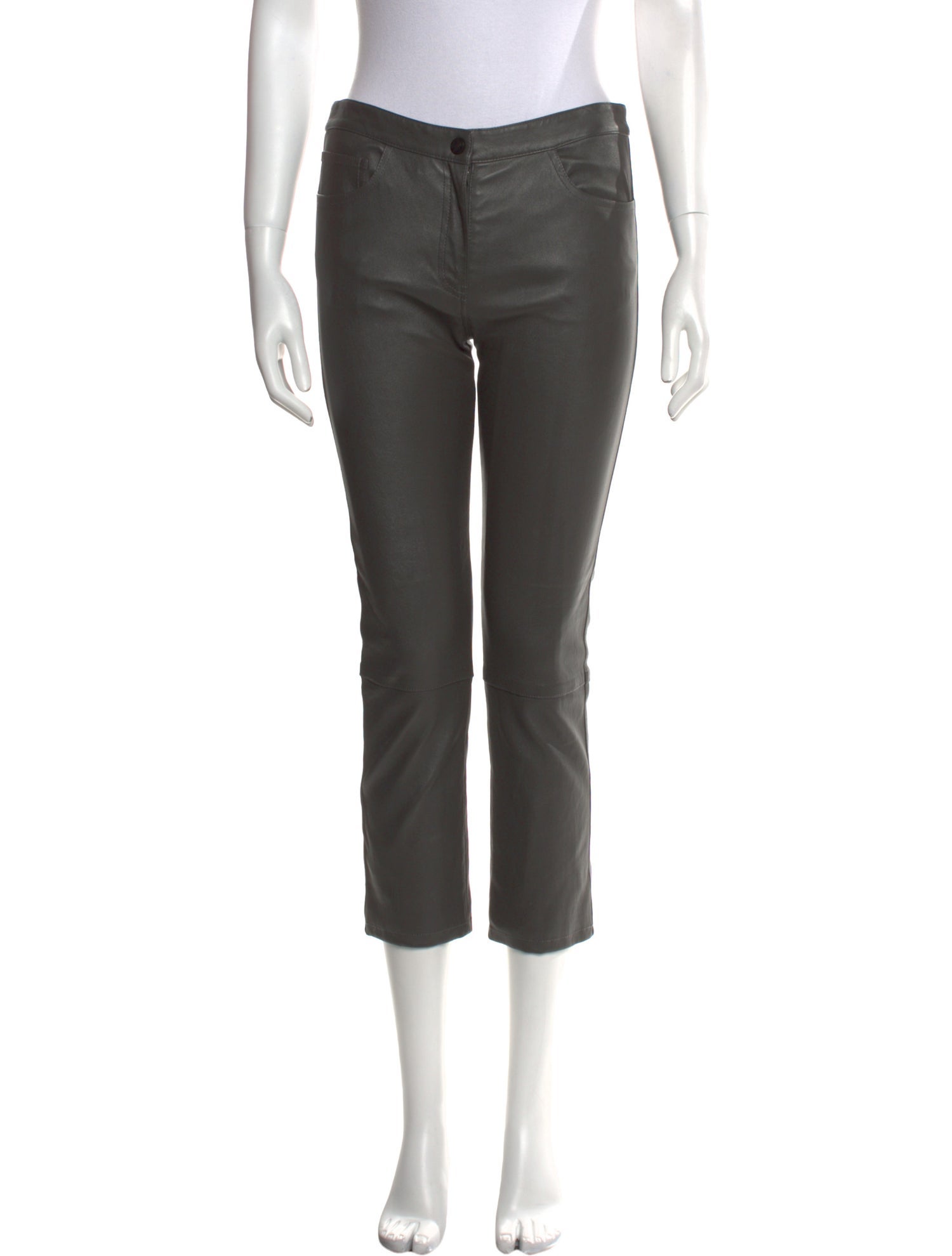 The Row Lambskin Straight Leg Pants