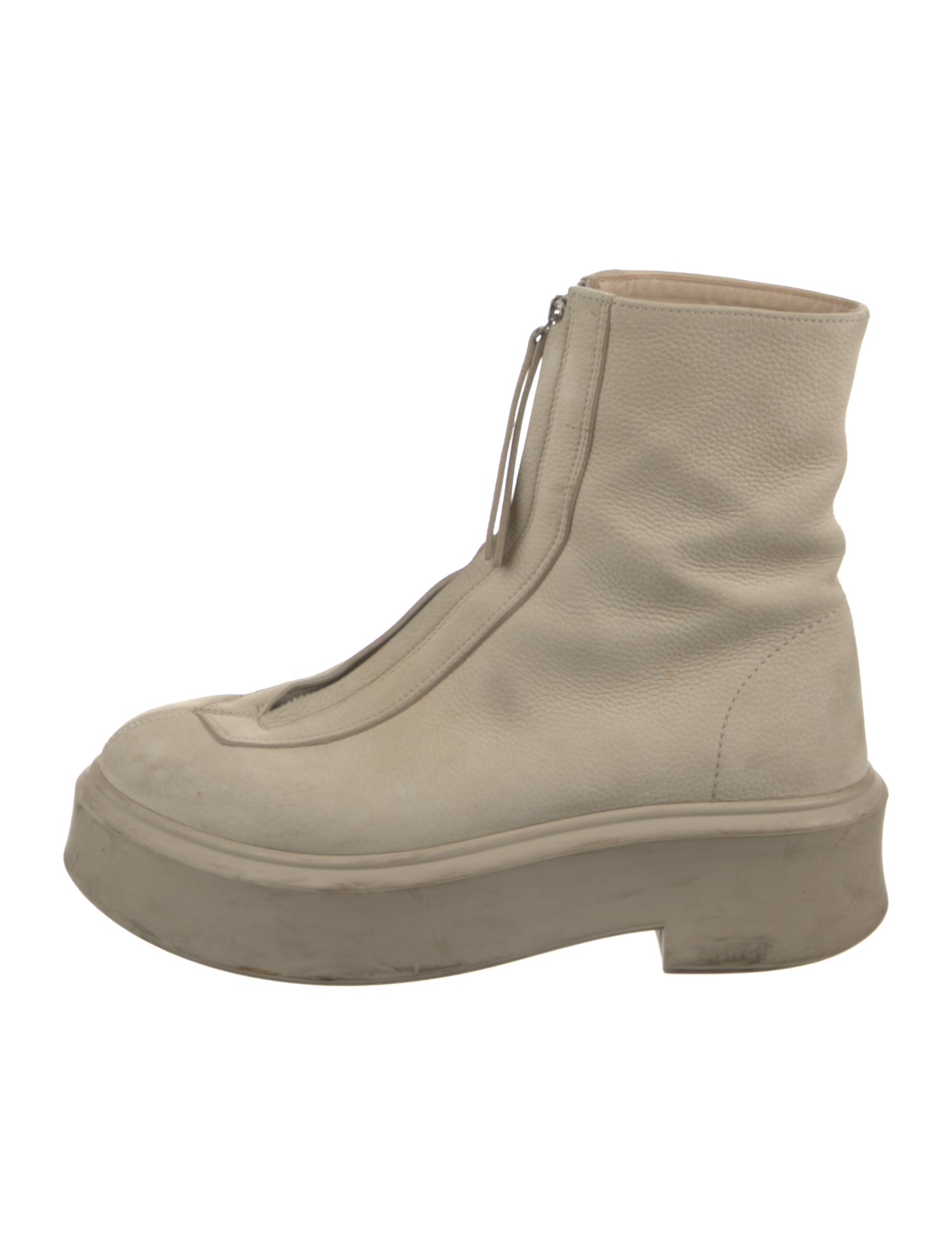 The Row Zipped Boot I Nubuck Combat Boots