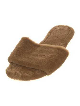 The Row Shearling Slides