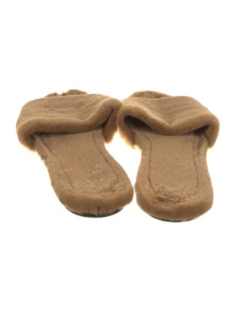 The Row Shearling Slides