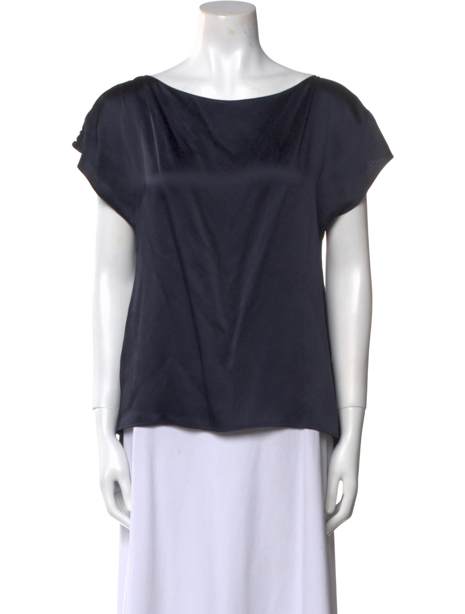 The Row Scoop Neck Short Sleeve Blouse