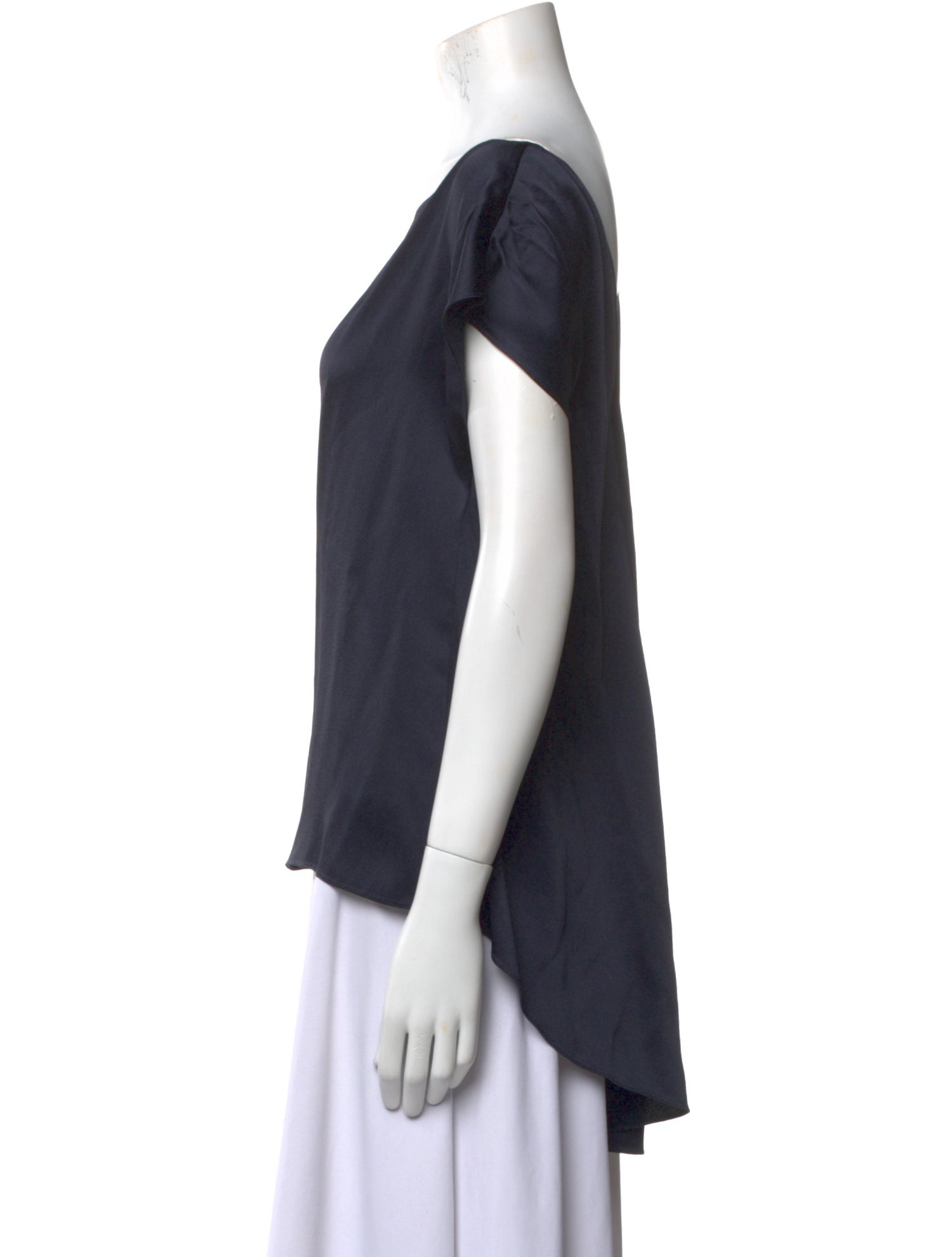 The Row Scoop Neck Short Sleeve Blouse