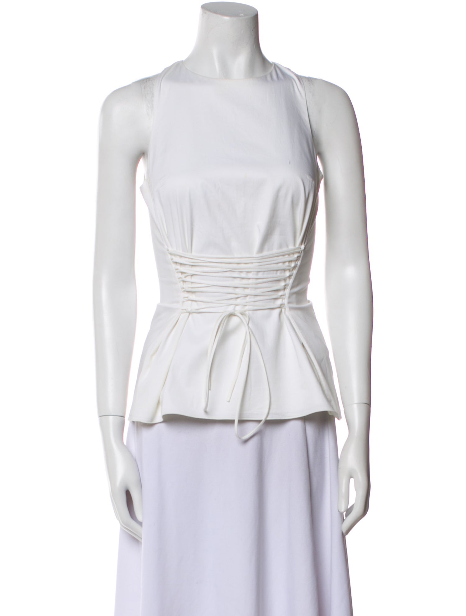 The Row Square Neckline Sleeveless Crop Top