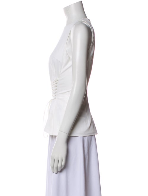 The Row Square Neckline Sleeveless Crop Top