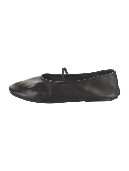The Row Leather Mary Jane Flats