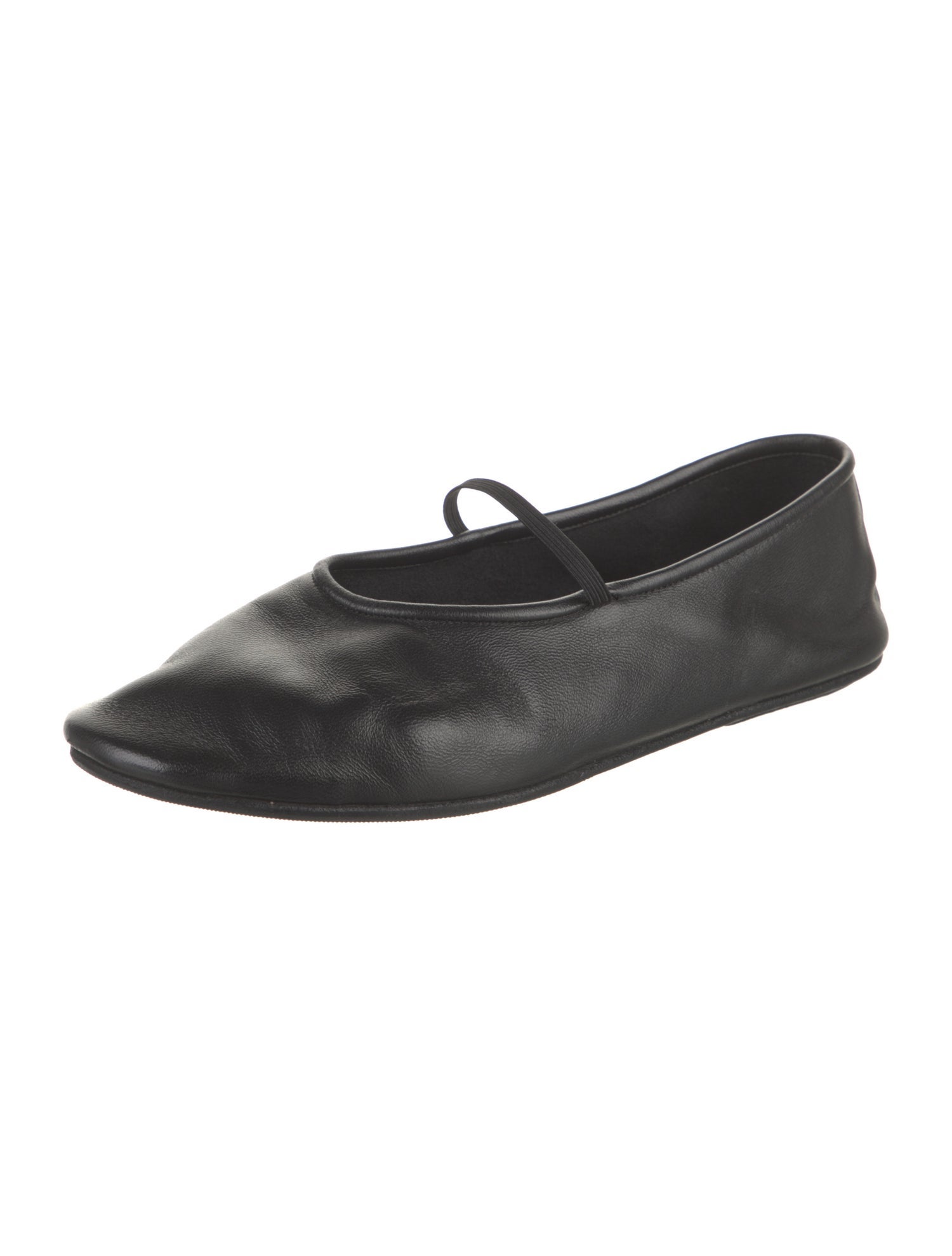 The Row Leather Mary Jane Flats