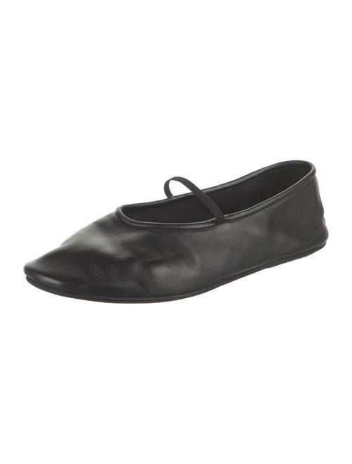 The Row Leather Mary Jane Flats