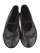 The Row Leather Mary Jane Flats