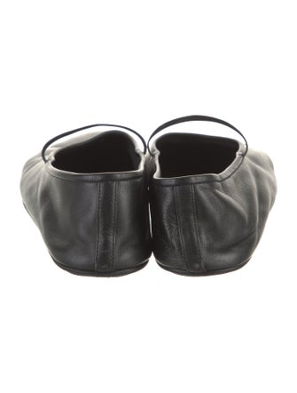 The Row Leather Mary Jane Flats