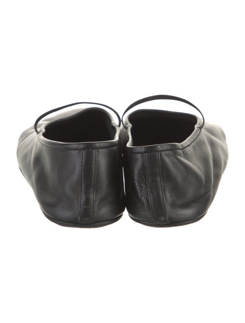 The Row Leather Mary Jane Flats