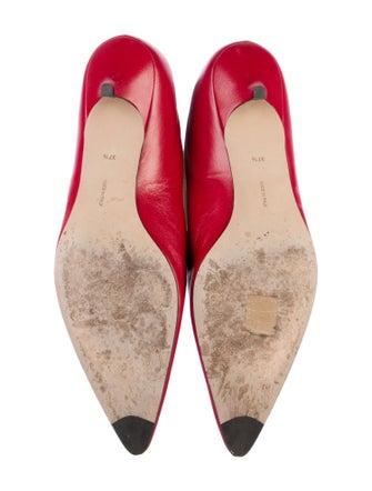 The Row Leather T-Strap Pumps