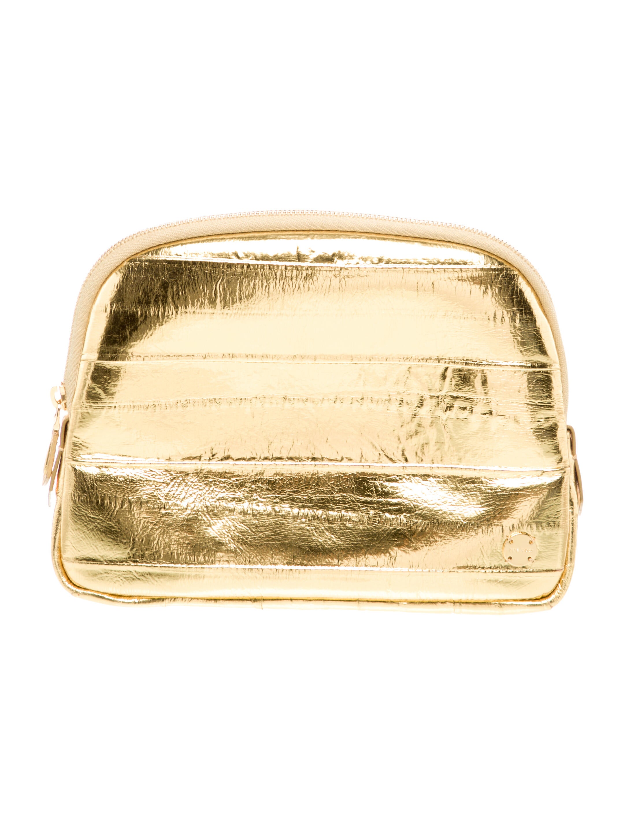 The Row The Row Small Metallic Cosmetic Pouch / includes dust bag