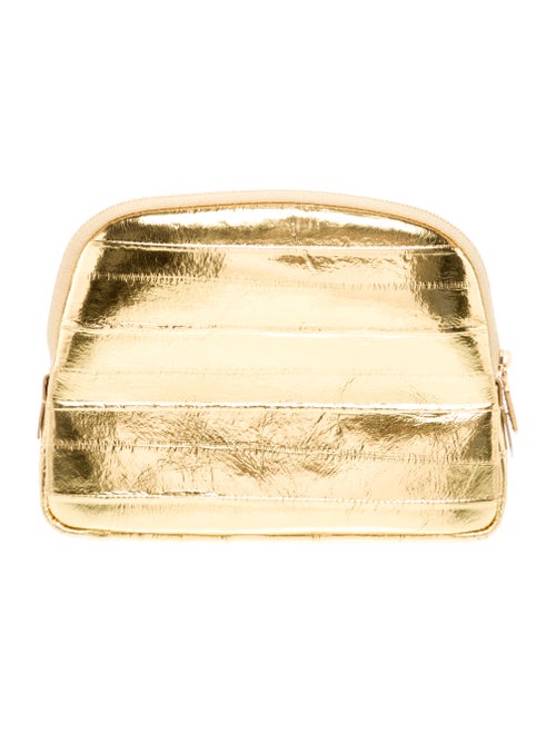 The Row The Row Small Metallic Cosmetic Pouch / includes dust bag