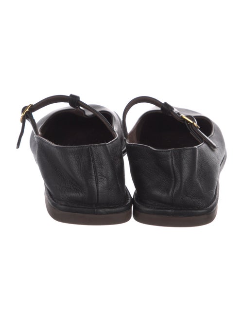 The Row Leather Mary Jane Flats