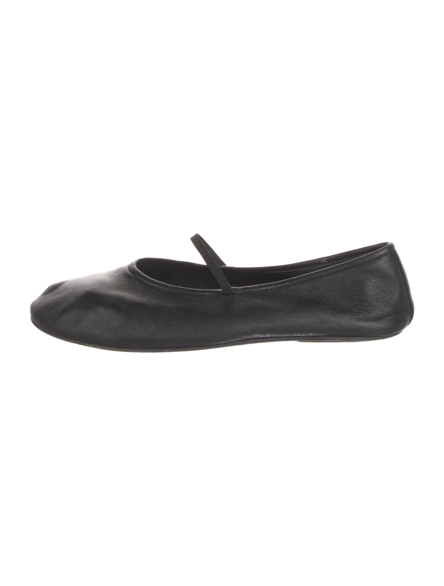 The Row Leather Mary Jane Flats