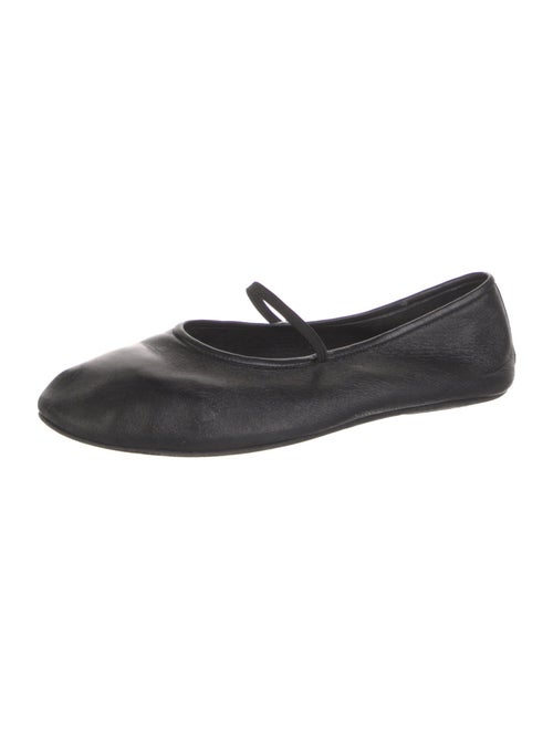 The Row Leather Mary Jane Flats