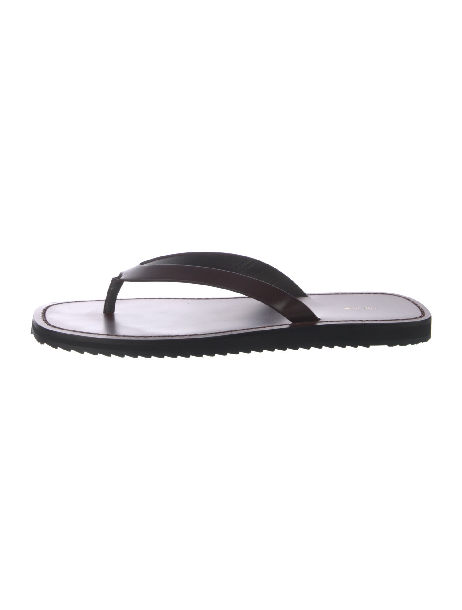The Row City Leather Flip Flops