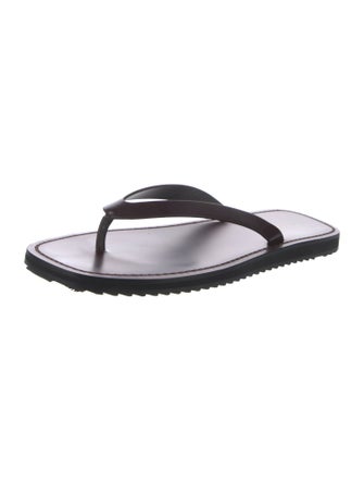 The Row City Leather Flip Flops