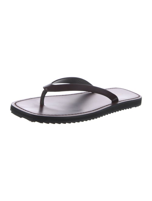 The Row City Leather Flip Flops