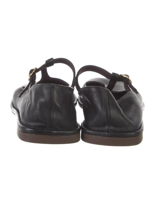 The Row Leather Mary Jane Flats