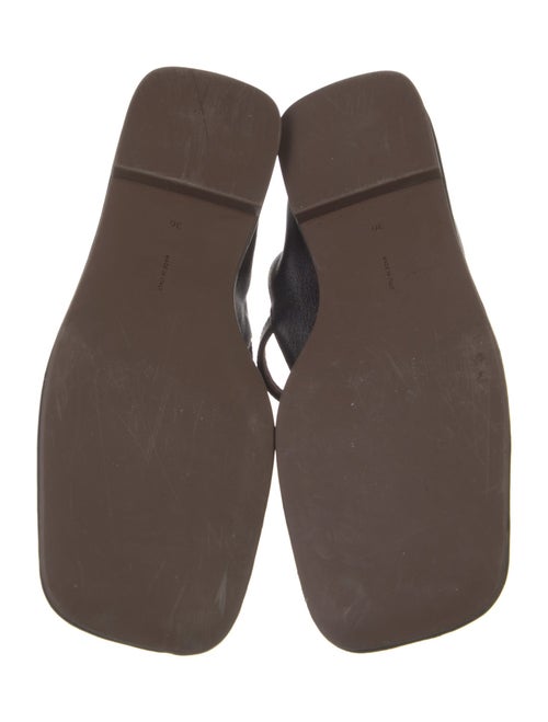 The Row Leather Mary Jane Flats