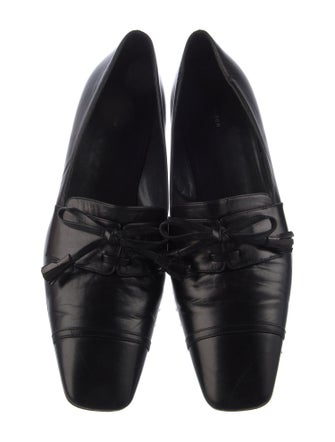The Row Leather Bow Accents Pumps