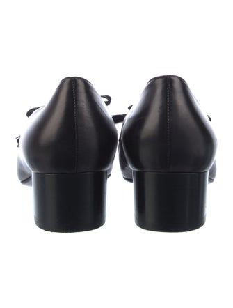 The Row Leather Bow Accents Pumps
