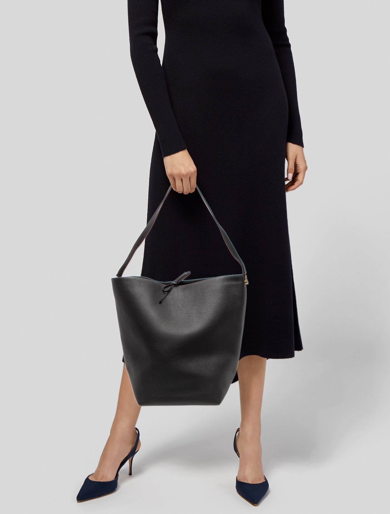 The Row Leather N/S Hook Medium