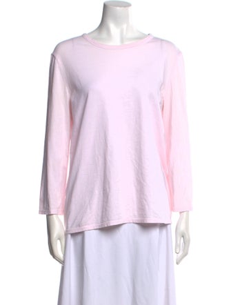 The Row Bateau Neckline Three-Quarter Sleeve Top