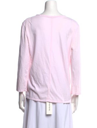 The Row Bateau Neckline Three-Quarter Sleeve Top